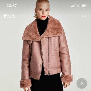 ザラ(ZARA)のショート丈 コート ZARA(毛皮/ファーコート)