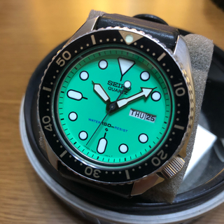セイコー(SEIKO)のグリーンレア文字盤SEIKO セイコーダイバーウォッチ150M防水7548(腕時計(アナログ))