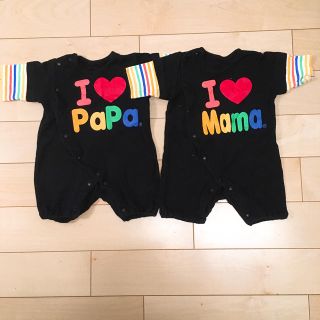 トイザラス(トイザらス)のＩ♡Papa Ｉ♡Mama ロンパース(ロンパース)