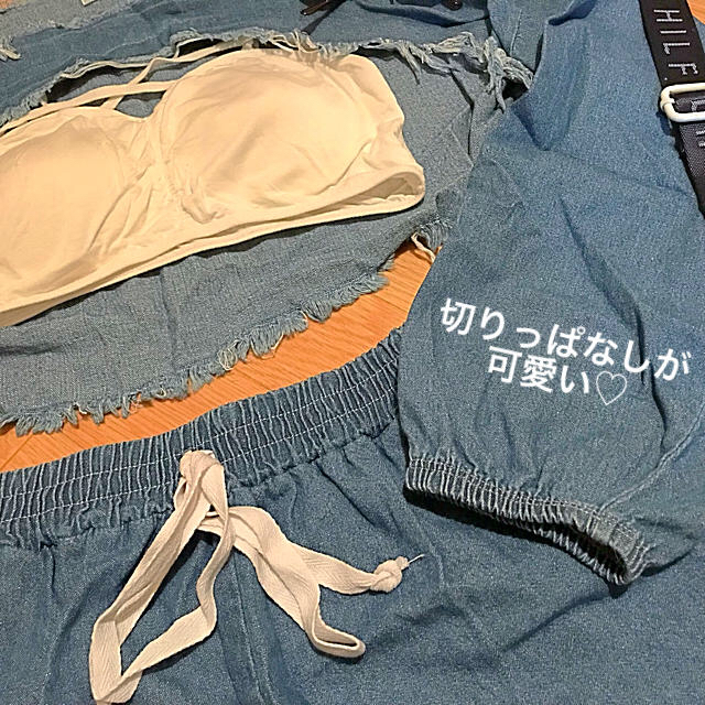 Class(クラス)の海外import♡ダメージフリンジdenimセットアップ★ レディースのレディース その他(セット/コーデ)の商品写真