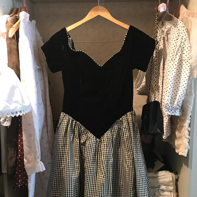 ひざ丈ワンピース70s us vintage dress.