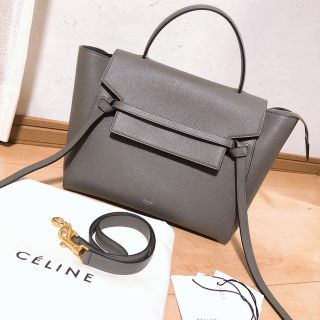セリーヌ(CELINE)のCÉLINE ♡ 新品 MINI BELT BAG GLAY(ハンドバッグ)