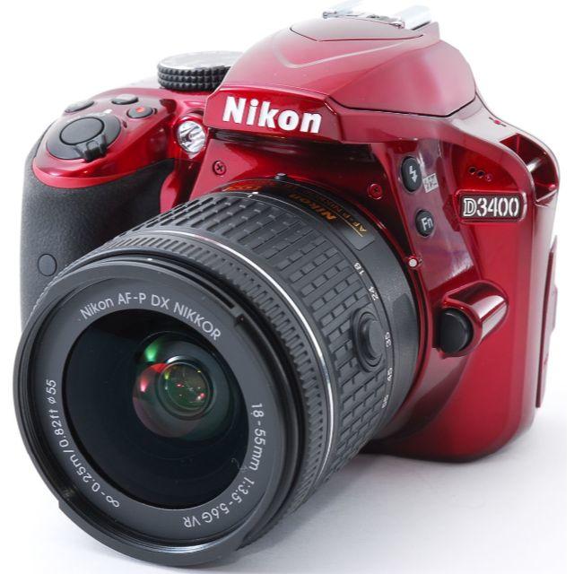 ☆スマホ転送OK&超高画質2416万画素☆ニコン D3400 超人気レッド