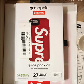 シュプリーム(Supreme)のmophie supreme iPhone 7 8 juice pack air(iPhoneケース)