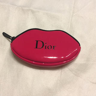 ディオール(Dior)のディオール エナメル リップポーチ ピンク×黒(ポーチ)
