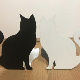 猫シルエットブックスタンド(本収納)