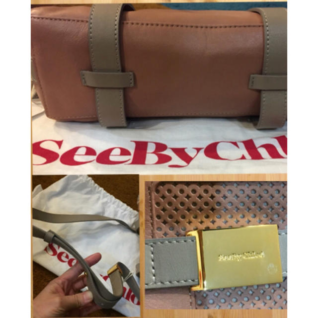 バッグ新品！ＳeeByChloe肩紐付きハンドバッグ☆ベージュピンク