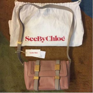 シーバイクロエ(SEE BY CHLOE)の新品！ＳeeByChloe肩紐付きハンドバッグ☆ベージュピンク(ハンドバッグ)