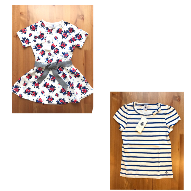 PETIT BATEAU(プチバトー)のルイ様専用♡プチバトー2点おまとめ キッズ/ベビー/マタニティのキッズ服女の子用(90cm~)(ワンピース)の商品写真