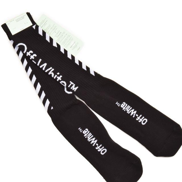 OFF-WHITE(オフホワイト)のOFF-WHITE オフホワイト DIAGブラックソックス 靴下 メンズのレッグウェア(ソックス)の商品写真