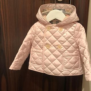 バーバリー(BURBERRY)のバーバリー キルティングジャケット ピンク 9m 中古美品(ジャケット/コート)