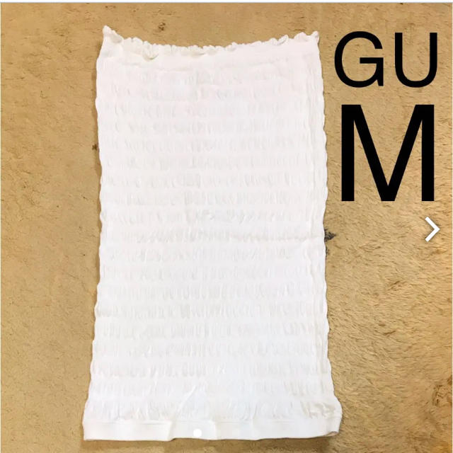 GU(ジーユー)のGUワッフルベアトップM レディースのトップス(ベアトップ/チューブトップ)の商品写真