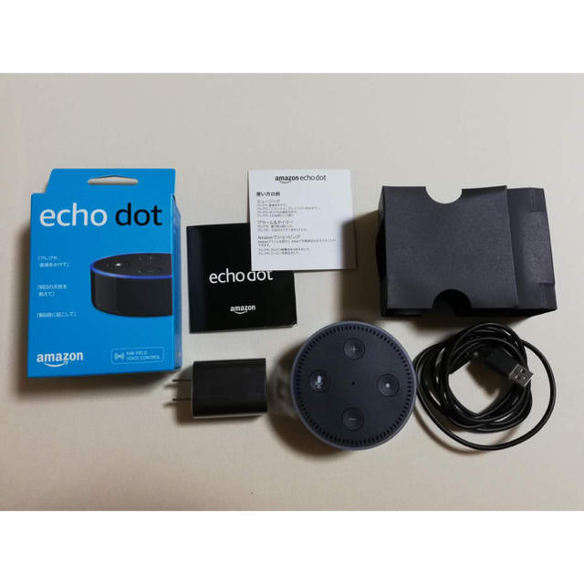 ECHO(エコー)のEcho dot エコードット amazon ブラック 新品未使用 スマホ/家電/カメラのオーディオ機器(スピーカー)の商品写真
