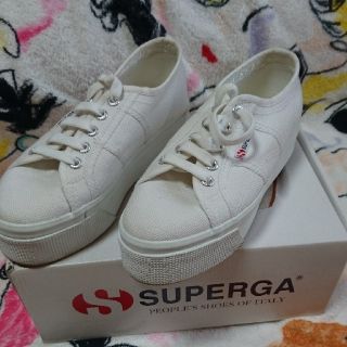 スペルガ(SUPERGA)のSUPERGA 厚底 ホワイト 36(スニーカー)