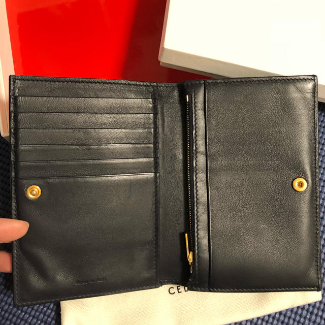 celine(セリーヌ)のCELINE バイカラー 二つ折り財布 レディースのファッション小物(財布)の商品写真