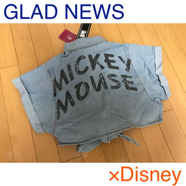 GLAD NEWS(グラッドニュース)の新品 GLAD NEWS×Disney デニムシャツ ディズニー ハロウィン レディースのトップス(シャツ/ブラウス(半袖/袖なし))の商品写真