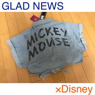 グラッドニュース(GLAD NEWS)の新品 GLAD NEWS×Disney デニムシャツ ディズニー ハロウィン(シャツ/ブラウス(半袖/袖なし))