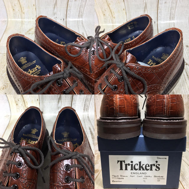 Trickers(トリッカーズ)の貴重新品 Tricker's トリッカーズ バートン クロコ UK9 メンズの靴/シューズ(ドレス/ビジネス)の商品写真