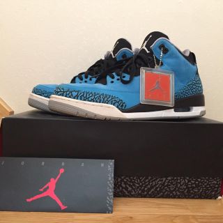 ナイキ(NIKE)のair jordan3 パウダーブルー(スニーカー)