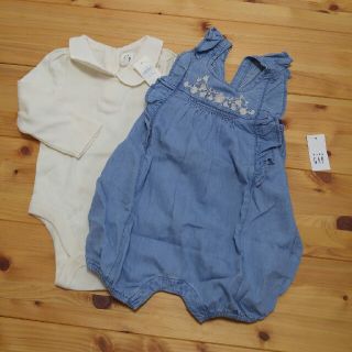 ベビーギャップ(babyGAP)の新品　babygap ロンパースセット70(ロンパース)