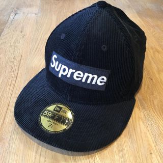 シュプリーム(Supreme)のsupreme キャップ コーディロイ black ボックスロゴ(キャップ)