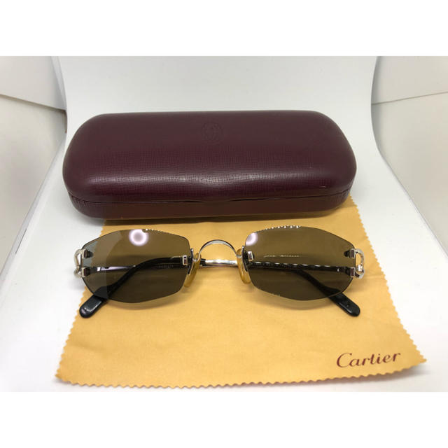 Cartier(カルティエ)のカルティエ サングラス リムレス オリジナルレンズ ケース付き cartier メンズのファッション小物(サングラス/メガネ)の商品写真