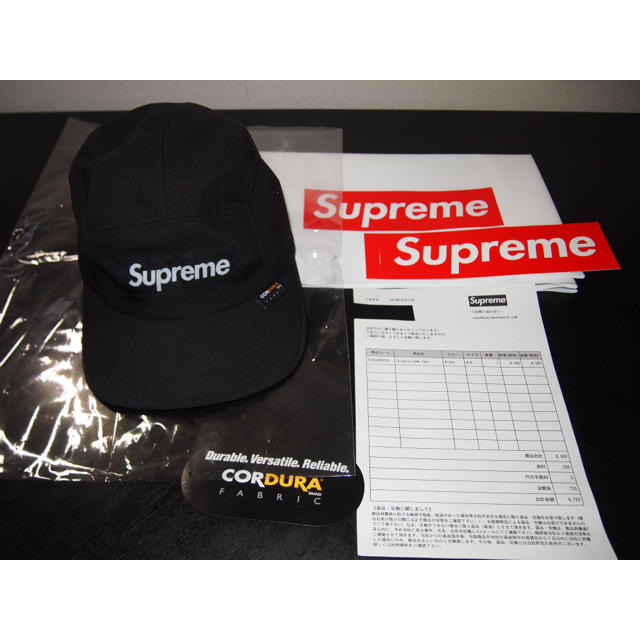 美品 Supreme Cordura® Camp Cap  ブラック