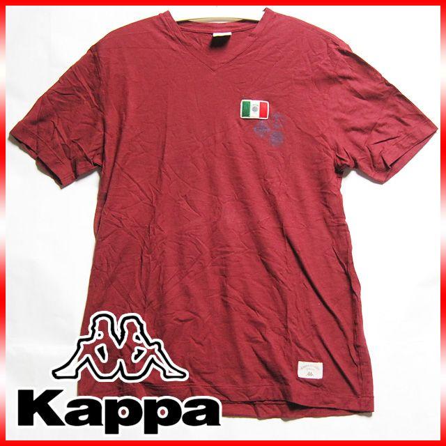 Kappa(カッパ)のサンプル！kappa calcio カッパ VネックTシャツ ワインレッド スポーツ/アウトドアのサッカー/フットサル(ウェア)の商品写真