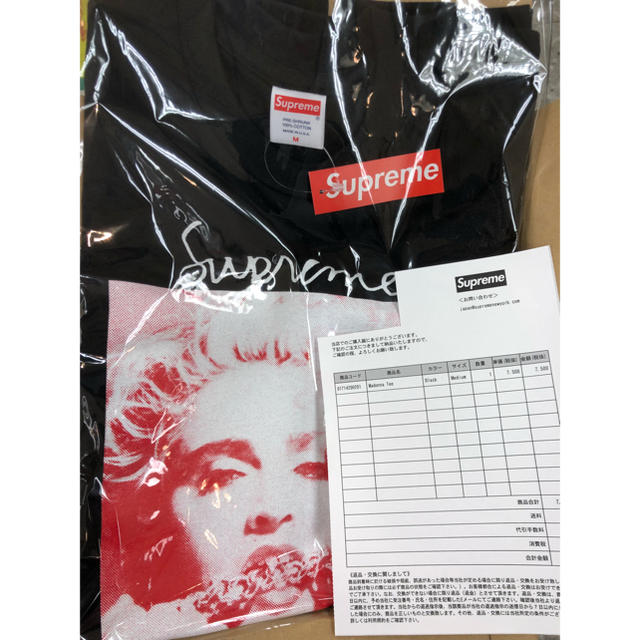 BlackサイズMサイズ supreme Madonna Tee Black マドンナ 黒