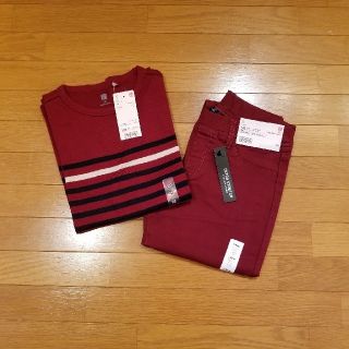 ユニクロ(UNIQLO)の【新品】ユニクロ キッズ 長Ｔ＆レギパン (Tシャツ/カットソー)