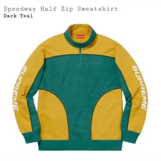 シュプリーム(Supreme)のSupreme Speedway Half Zip Sweatshirtイエロー(スウェット)