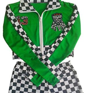 レースクイーン RQ コスチューム コスプレ ハロウィン 緑色(衣装一式)