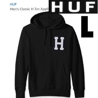 ハフ(HUF)のHUF L パーカー 黒 タグ付き(パーカー)