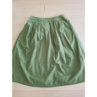 ムジルシリョウヒン(MUJI (無印良品))の無印　膝丈スカート  グリーン  緑  Mサイズ(ひざ丈スカート)