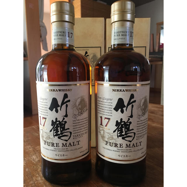 長期納期 riri様専用❗️竹鶴17年700ml 2本セット箱付き 食品/飲料/酒