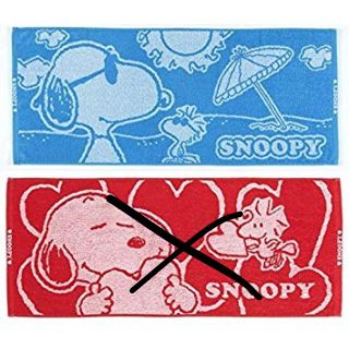 スヌーピー(SNOOPY)のスヌーピー ふんわりサマータオル LAWSON 青(タオル)