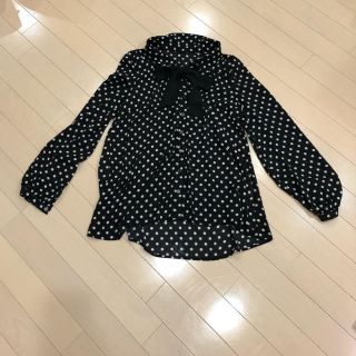 シマムラ(しまむら)の【送料込】しまむら♡ドット柄♡シフォンシャツ(シャツ/ブラウス(長袖/七分))