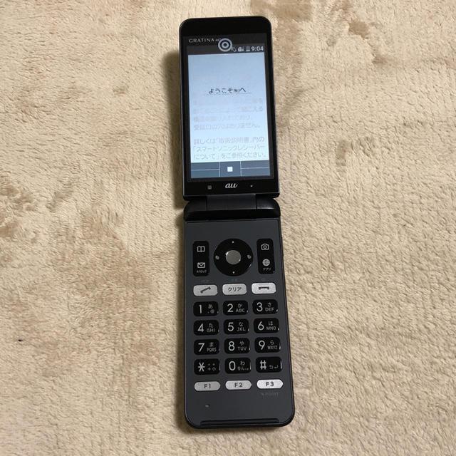 京セラ(キョウセラ)のSIMフリー au ガラホ GRATINA 4G  黒 新品 未使用 スマホ/家電/カメラのスマートフォン/携帯電話(携帯電話本体)の商品写真