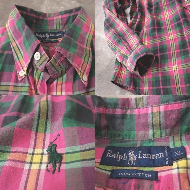 Ralph Lauren(ラルフローレン)のラルフローレン　ピンク系マルチチェックシャツ メンズのトップス(シャツ)の商品写真