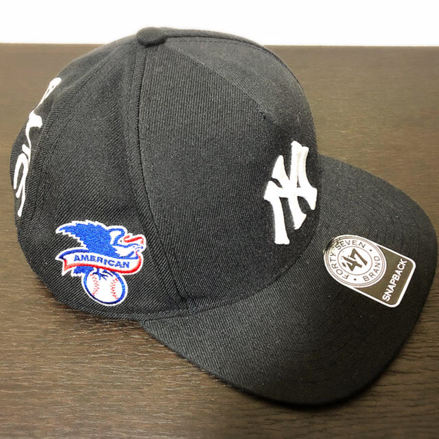 supreme yankees cap 15ss ネイビー