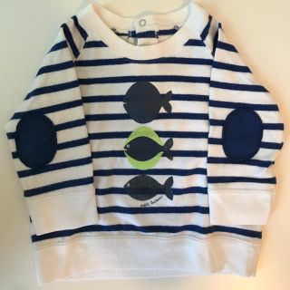 プチバトー(PETIT BATEAU)のPETIT BATEAU/プチバトー ボーダートップス 6m/67㎝(トレーナー)