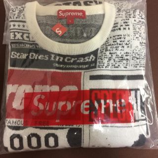 シュプリーム(Supreme)のsupreme news print sweater(ニット/セーター)