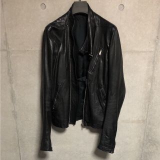 リックオウエンス(Rick Owens)のリックオウエンス レザージャケット S ブラック(レザージャケット)