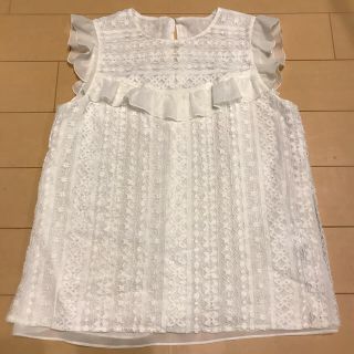 ジルスチュアート(JILLSTUART)のJILL STUART/総レースフリルトップス/M(カットソー(半袖/袖なし))