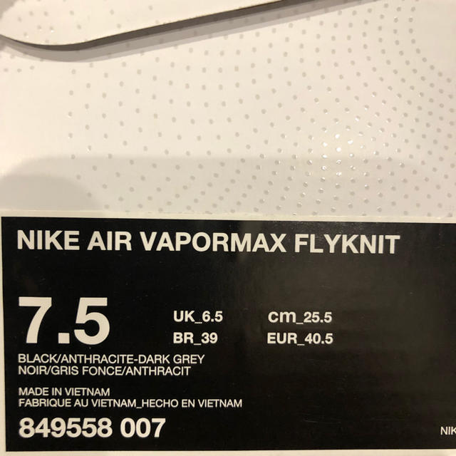 NIKE(ナイキ)のNIKE AIR VAPORMAX FLYKNIT ヴェイパーマックス メンズの靴/シューズ(スニーカー)の商品写真