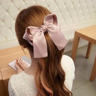 ☆★☆キュートなちょっと大きめサイズ☆★☆リボン バレッタ ヘアアクセサリー(バレッタ/ヘアクリップ)