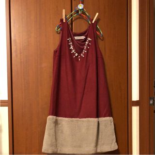 アナトリエ(anatelier)の♡専用♡美品♡ビジュー付きふわふわワンピース♡(ひざ丈ワンピース)