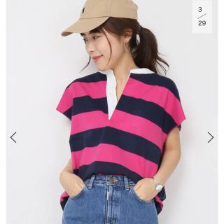 スピックアンドスパン(Spick & Span)の★美品★Spick&Span ボーダーラガーシャツ (カットソー(半袖/袖なし))