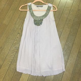 ザラ(ZARA)のザラ  ビジューつきワンピース(ミニワンピース)