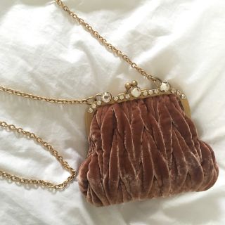 ミュウミュウ(miumiu)の再出品 miumiu ベロア がま口ポシェット マテラッセ(ショルダーバッグ)